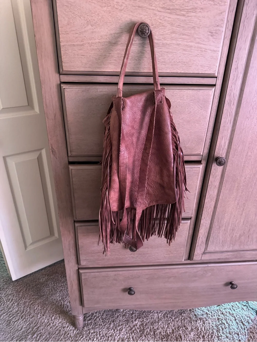 Fringed Leather crossbody